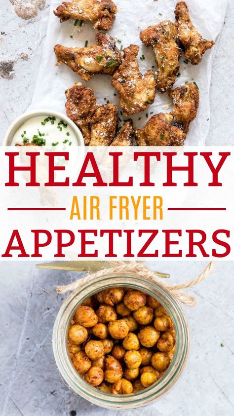 Healthy Air Fryer Appetizer Recipes! Grab these healthy and better for your air fryer appetizer recipes for your next tailgating party, gathering, or family dinner night! These easy air fryer appetizer meal starters are healthier alternatives, including healthier chicken wings galore! CLICK to check out these Air Fryer Recipes now! #airfryer #recipes #chicken #chickpeas #chickenwings #food #foodie #foods #cooking #fryer #airfried #friedfood #fried #yummy #nomnom #eat #appetizer #... Airfryer Recipes Chicken, Air Fryer Appetizer Recipes, Air Fryer Appetizers, Chicken Chickpeas, Healthy Air Fryer, Air Fryer Oven Recipes, Airfryer Recipes, Air Fry Recipes, Air Fryer Dinner Recipes