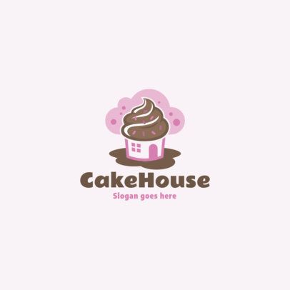 Cake House Logo, Cake Maker Logo, Muffin Logo, Home Bakery Logo Design Ideas, Cake Logo Design Graphics Style, Cake Shop Logo Creative, Bakery Logo Inspiration, Logo Cake, Cake House