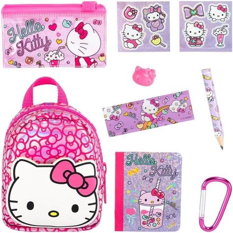 ✨ Discover the Magic of Sanrio with Real Littles Micro Backpacks! ✨ Calling all Sanrio fans! 🎀 Dive into the world of My Melody, Hello Kitty, and Keroppi with these adorable micro backpacks. Each mini backpack is packed with 6 surprise stationery items, making it the perfect collectible for any Sanrio lover. At just 4 inches tall, they're perfect for school bags or jeans, adding a touch of cuteness to your everyday adventures! 🌸 Don't miss out on these must-have collectibles! Grab yours tod... Kuromi And Cinnamoroll, Friends Backpack, Sanrio Backpack, Novelty Pen, Hello Kitty Kuromi, Hello Kitty And Friends, Sanrio Characters, Kids Sleepwear, Toys For Boys