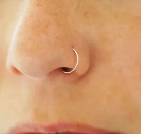 Orr Piercing, Piercings Nose, Cute Nose Piercings, Faux Nose Ring, Sterling Silver Nose Rings, Gold Nose Hoop, Nose Piercing Hoop, Gold Nose Ring, Small Nose