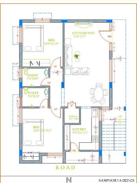 South Facing 30x40 House Plans with Vastu,South facing plan 2bhk in First Floor with East Entrance G+1,South facing Duplex 3bhk First Floor Plan G+2 South Facing House, West Facing House, North Facing House, 20x40 House Plans, 30x40 House Plans, House Printable, Elegant House, Vastu House, 2bhk House Plan