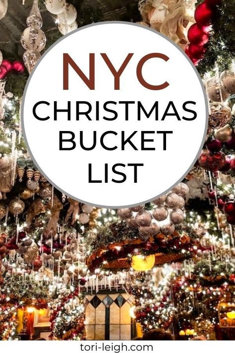 Everything you need to add to your NYC holiday bucket list (from a local) | Christmas travel | Christmas destinations USA | Christmas destinations family vacations | Christmas travel with kids | Christmas in New York City | New York City with Kids | NY travel | NYC travel | New York holiday travel | new york in winter | new york travel guide | #nyc #christmastravel #holidaytravel #NYCchristmas Nyc Christmas Travel, Nyc Must Do Winter, Nyc Holiday Itinerary, Must See In Nyc At Christmas, New York Christmas Vacation, The Peninsula New York, 2 Day Nyc Christmas Itinerary, New York City During Christmas, New York City At Christmas Time