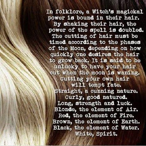 Witch's hair and it's uses in magick Grey Witch, Witch Hair, Tattoo Plant, Witch Quotes, How To Cut Your Own Hair, Eclectic Witch, Wiccan Witch, Earth Goddess, Witchcraft Spell Books