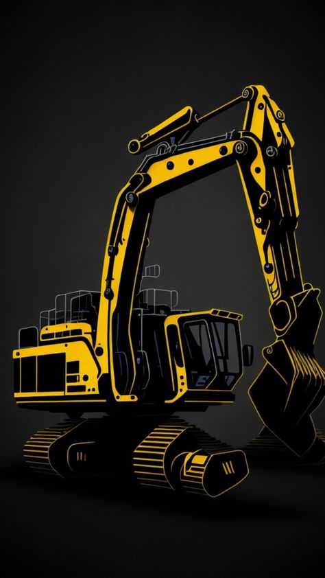 Excavator Logo, Car Brands Logos, Heavy Equipment Operator, Color Design Inspiration, Funny Cartoon Pictures, Sports Jersey Design, Construction Machines, Abstract Art Wallpaper, Truck Art