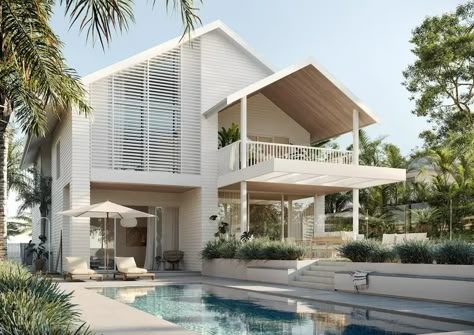 Modern Homes Forecast 2024 Australian Coastal Homes, Australian Homes Exterior, Australian House Exterior, Modern Coastal Design, Tropical Inspiration, Modern Country Living, Coastal Exterior, Potter House, Modern Coastal Home