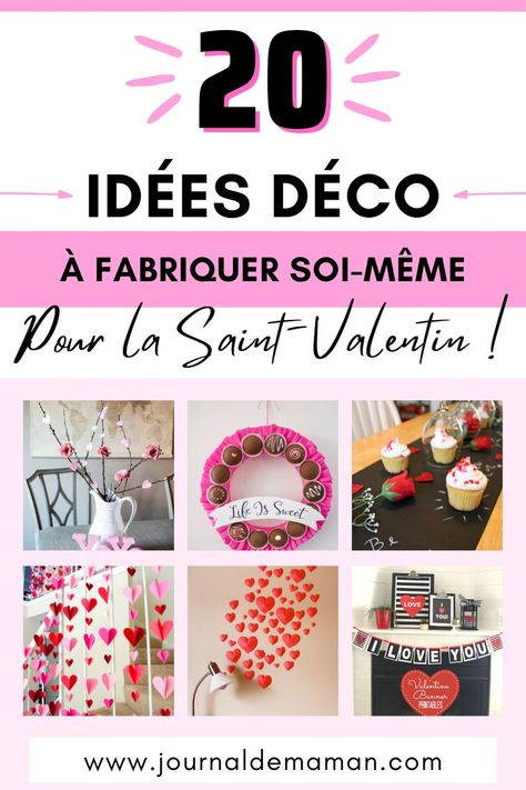 20 très jolies idées de déco à faire soi-même pour la Saint-Valentin Water Bottle, Drinks