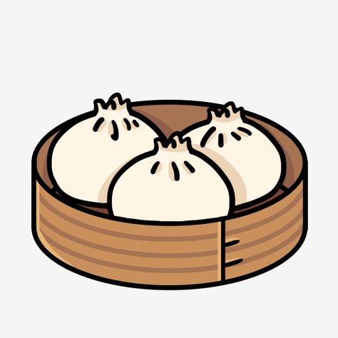 Bao Drawing, Snack Cartoon, Snack Illustration, Snack Png, Banh Bao, Food Cartoon, Cute Food Drawings, Food Props, Cute Food Art