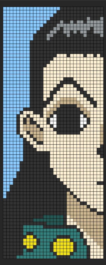 Hxh Crochet, Hxh Pixel Art, Hunter X Hunter Pixel Art, Hunter X Hunter Pixel Art Grid, Easy Perler Beads Ideas, Anime Crafts, Pixel Art Grid, Pixel Art Pattern, Perler Beads Designs