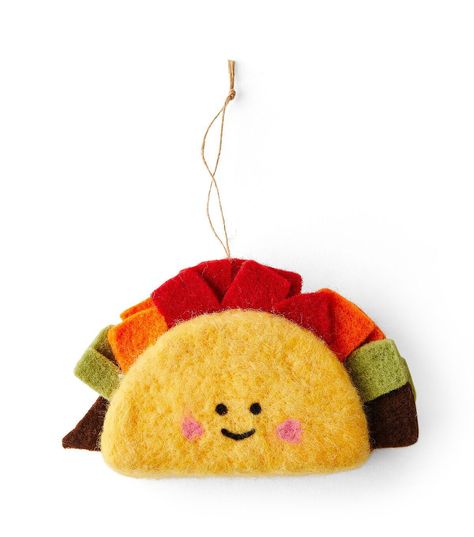 Add Some Spice to Your Christmas Tree with the 4" Christmas Taco Felt Ornament by Place & TimeBring some festive fun to your holiday decor with the 4" Christmas Taco Felt Ornament by Place & Time This unique ornament is perfect for anyone who loves tacos and wants to add a touch of humor to their Christmas tree The ornament is made of high - grade felt and features a colorful design that will stand out on any treeWhether you're a fan of Mexican cuisine or just looking for a fun and quirky addition to your holiday decorations, the 4" Christmas Taco Felt Ornament by Place & Time is sure to delight This ornament is also a great gift idea for anyone who loves tacos or has a sense of humorProduct DetailsDimensions: 425" x 225" x 325"Material: 100% IronColor: Multi Felt Plant Ornament, Christmas Felt Crafts For Kids, Christmas Ornament Polymer Clay, Ornaments To Sew, Felt Taco, Felt Food Ornaments, Felt Hedgehog, Xmas 2024, Felt Ornaments Patterns