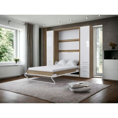 Make the most of your square footage with this versatile Contempo Murphy bed with storage cabinets, a convertible design that lets you transform any room in your home into a guest room at a moment's notice. Couch Decor Ideas, Murphy Bed With Storage, Above The Couch, Statement Art Pieces, Bed Full, Above Couch, Couch Decor, Bed With Storage, Beds And Headboards