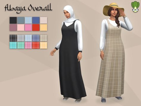 The Sims Resource - Simple Abaya #6 Sims 4 Abaya Cc, Simple Abaya, Cc Patreon, Cc Sims4, Toddler Overalls, Cc Clothes, Sims 4 Dresses, Sims 4 Mm, Casual Hijab