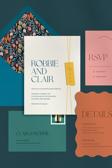 Personalize this invitation suite with your own color palette, wording, and print method for an invitation that is perfectly you! Unusual Wedding Invitations, Unusual Wedding, Event Invitations, Eclectic Wedding, Wedding Invitation Video, Digital Wedding Invitations, Invitation Inspiration, Digital Weddings, Wedding Mood Board