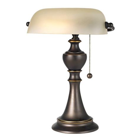 Bronze Metal, Office Table, Antique Bronze, Light Bulbs, Glass Shades, Piano, Table Lamp, Shades, Glass