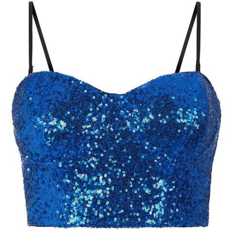 Blue Sequin Bralet ($10) ❤ liked on Polyvore featuring tops, shirts, crop tops, bralet, blusas, blue, strappy crop top, blue shirt, blue top and bralet tops Sequin Crop Top Outfit, Moda Operandi Dress, Blue Sequin Top, Shirts Crop Tops, Party Crop Tops, Embellished Crop Top, Polka Dot Crop Top, Bralet Tops, Shirts Crop