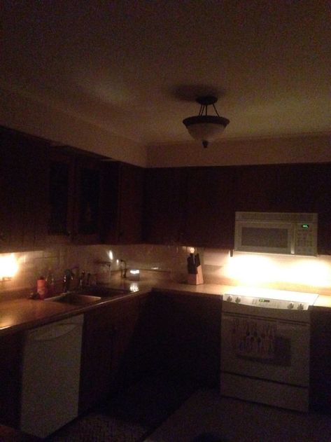 Kitchen At Night, Poem Design, Creepy Kids, Creepy Houses, Dark House, Dark Kitchen, Night Background, Insta Profile Pic, Night Shift