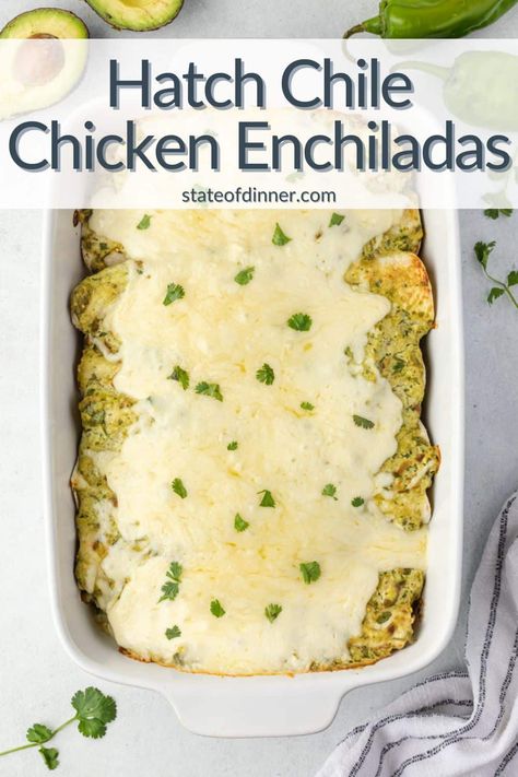 Hatched Green Chili Recipes, Nm Green Chile Chicken Enchiladas, New Mexico Green Chile Chicken Enchiladas, Green Hatch Chili Enchiladas, Hatch Green Chile Chicken Enchiladas, Chicken And Hatch Chili Recipes, Hatch Chili Chicken Enchiladas, Hatch Chicken Enchiladas, Hatch Green Chili Enchiladas