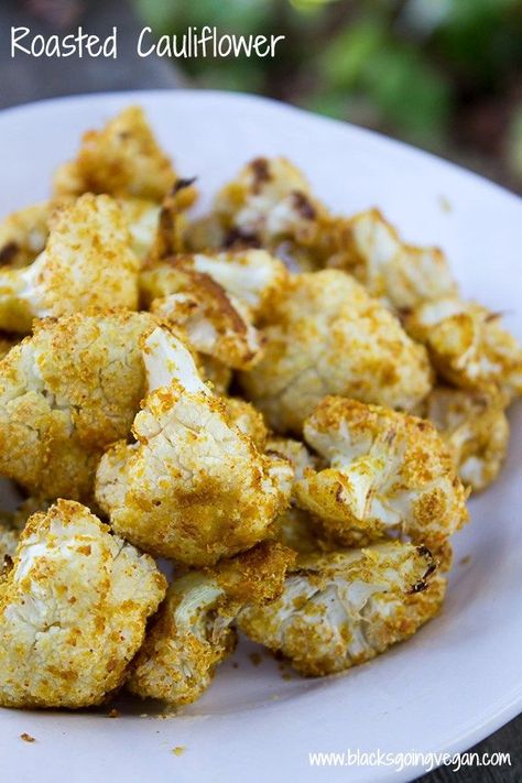 Vegan Roasted Cauliflower, Cauliflower Vegan, Nutritional Yeast Recipes, Cauliflower Dishes, Vegan Roast, Vegan Cauliflower, Vegan Side Dishes, Vegan Sides, On The Go Snacks