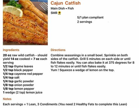 Cajun Catfish, Snacks List, Lean And Green Meals, Greens Recipe, Low Carb Keto Recipes, Catfish, Low Carb Keto, Small Bowls, Main Dishes