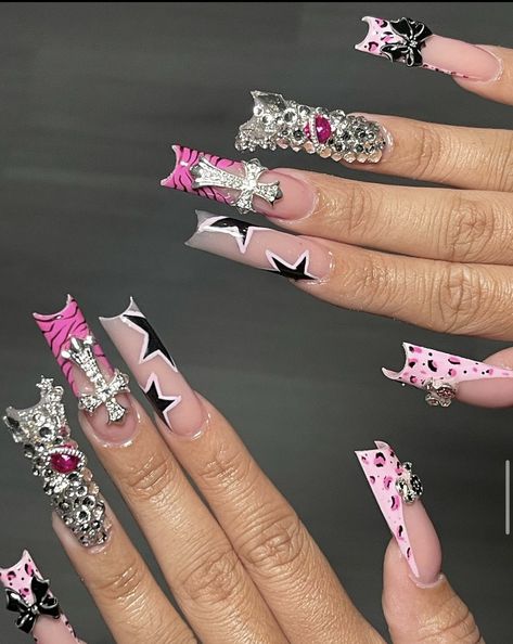 Nails Packaging, Nail Options, Uñas Ideas, Almond Acrylic, Makeup Nails Designs, Black Couple, Girly Acrylic Nails, 15k Followers, Really Cute Nails