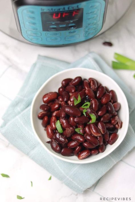 Instant Pot Kidney Beans (Red Kidney Beans) - Recipe Vibes Beans In Instant Pot, Kidney Beans Recipe, Foul Recipe, Instant Pot Beans Recipe, Pressure Cooker Beans, Dry Beans Recipe, Recipes With Kidney Beans, Red Kidney Beans, Cooking Dried Beans