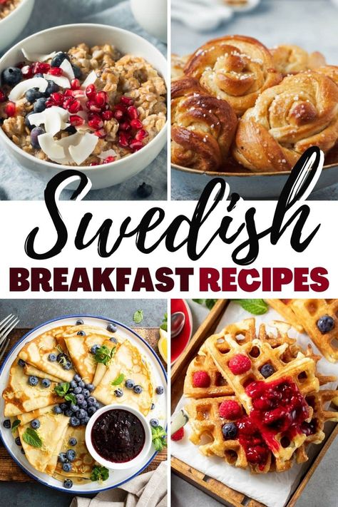 These authentic Swedish breakfast recipes are sure to delight! Recipes like pancakes, waffles, crispbread, and boiled eggs will put a Swedish spin on your morning. Swedish Foods Recipes, Swedish Breakfast Traditional, Easy Swedish Recipes, Danish Breakfast Traditional, Authentic European Recipes, Swedish Lunch Ideas, Swedish Food Recipes Authentic, Swedish Breakfast Recipes, Foreign Breakfast Recipes