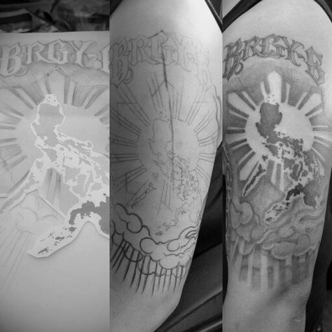 Sketch x Stencil-Sharpie x Tattoo! #filipino #tattoo #ink #tonoton #brgy6 #Philippineislands #ilocano #Philippines #sun #kalihiValleytattoos #kalihisfinest #senboy #blackandgrey Tattoo Filipino, 3 Stars And A Sun, Classic Tattoo Designs, Philippines Tattoo, Personal Tattoos, Filipino Tattoo, Filipino Tattoos, X Tattoo, Tattoo Designs For Men