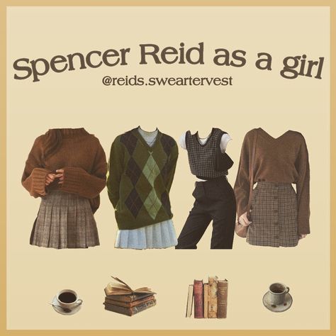 Spencer Reid Fashion, Female Spencer Reid Outfit, Spencer Reid Outfit Aesthetic, Matthew Gray Gubler Style, Spencer Reid Style, Spencer Reid Costume, Spencer Reid Outfit Ideas, Spencer Reid Inspired Outfits, Spencer Reid Outfit Style