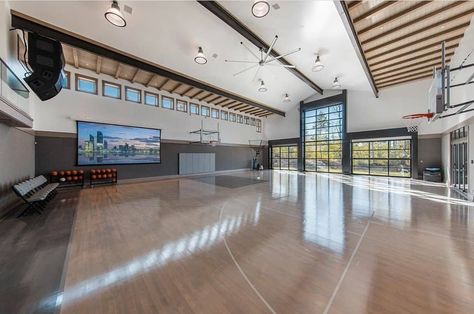 Check out this amazing photo of the Indoor Basketball Court in a home we built in Park City, Utah. - #basketball #speakers #DJ #homegym… | Instagram Parkcity Utah, Home Basketball Court, Outdoor Basketball Court, Garage Guest House, Home Gym Garage, Creative Kids Rooms, Indoor Basketball Court, Gym Room At Home, Indoor Basketball