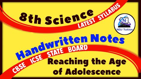 Reaching the Age of Adolescence Handwritten Notes For 8th Class Science Reaching The Age Of Adolescence Notes, Science Questions, Science Notes, Class 8, Handwritten Notes, The Age, Handwriting, Science