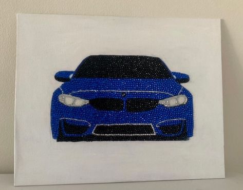 Handmade BMW rhinestone canvas art 28x36cm Diamond Painting Canvas, Rhinestone Art Canvases, Diamond Painting Ideas, Rhinestone Canvas Art, Gem Painting, Rhinestone Canvas, Art Mini Toile, Rhinestone Painting, Diamond Canvas