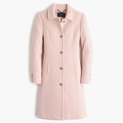 J.Crew Double-cloth lady day coat with Thinsulate® Feminine Coat, Pale Pink Coat, Lady Day Coat, Lady Coat, Perfect Coat, Pink Coat, Jcrew Women, Dresses Shoes, Coat Fashion