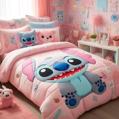 Stitch Room Ideas, Stitch Bedroom Ideas, Stitch Bedroom, Pink Room Ideas, Stitch Room, Stitch Items, Preppy Room, Love Stitch, Pink Room