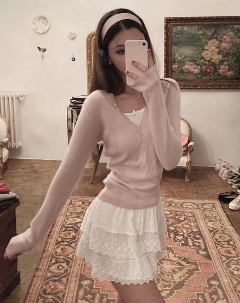 Coquette Clothes, Coquette Outfits, Coquette Outfit, Coquette Girl, Ballet Core, Foto Tips, Coquette Style, 가을 패션, Pink Outfits