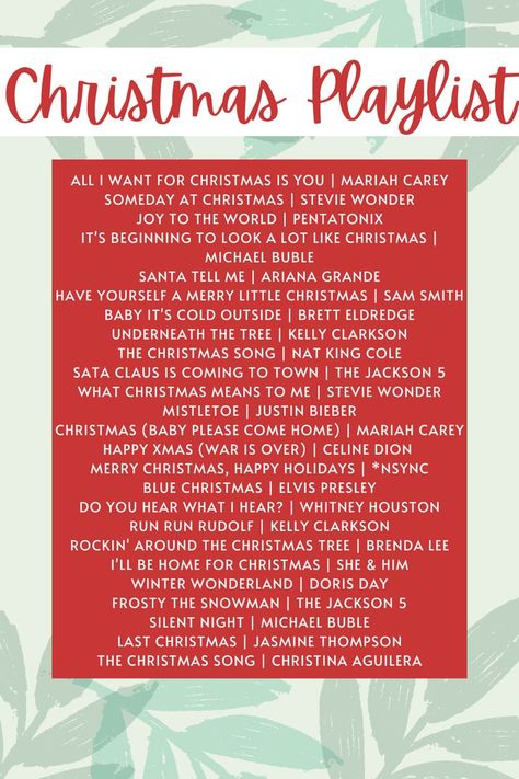 December Playlist Cover, Mariah Carey Someday, Christmas Party Playlist, Christmas Playlist Cover, Christmas Songs List, Justin Bieber Christmas, Winter Playlist, Xmas Activities, Christmas Music Playlist