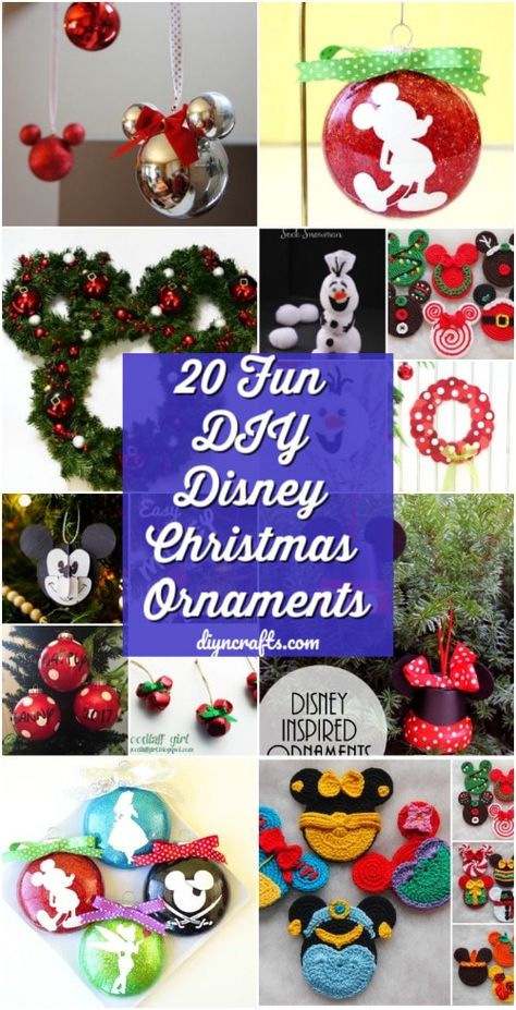 Diy Disney Christmas, Disney Christmas Diy, Disney Ornaments Diy, Disney Christmas Crafts, Joulun Aika, Deco Disney, Disney Christmas Decorations, Disney Diy Crafts, Disney Christmas Tree