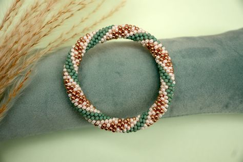 15 April, Beaded Rope, Chan Luu, Brick Stitch, Bracelet, Beads, Crochet