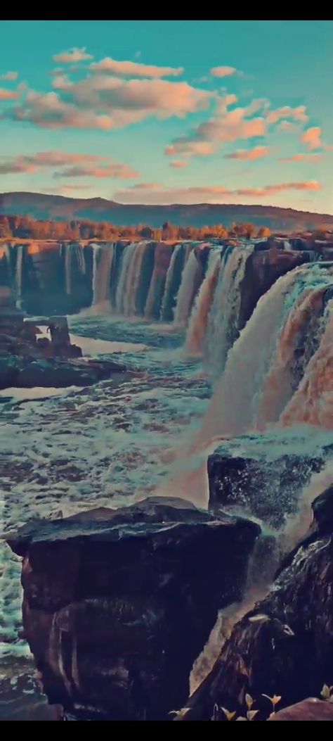 There are 14 waterfalls at this location hence the name Fourteen falls,exquisite scenery. Nigeria Falls, Art With Meaning, Pretty Landscapes, Niagara Falls, Kenya, Natural Landmarks, Water, Travel, Quick Saves