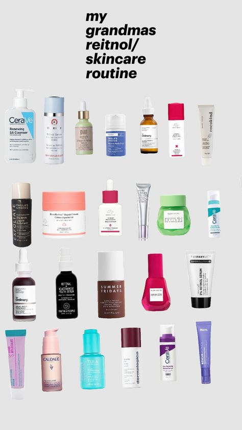 my grandma's retinol/skincare routine Retinol Skincare Routine, Retinol Skincare, Retinol, Skincare Routine, Pins