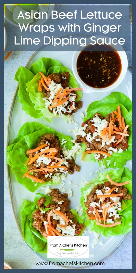 Thai Beef Lettuce Wraps, Beef Lettuce Wraps Asian, Lettuce Wrap Dipping Sauce, Asian Lettuce Wraps Beef, Lettuce Wraps Beef, Vietnamese Lettuce Wraps, Comfy Meals, Korean Beef Lettuce Wraps, Korean Lettuce Wraps