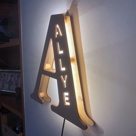 Alphabet Decoration, Space Alphabet, Wall Lamps Diy, Led Letters, Letter Nursery Decor, Letter Wall Decor, Gift Delivery, Monogram Wall, Light Letters