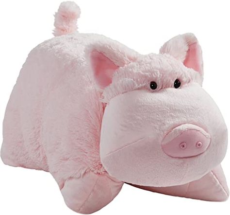 Studying With Friends, Pig Stuffed Animal, Pig Pillow, Watching Television, Pillow Pets, White Pillow Cases, Toddler Pillow, Comfy Pillows, Pink Pillow