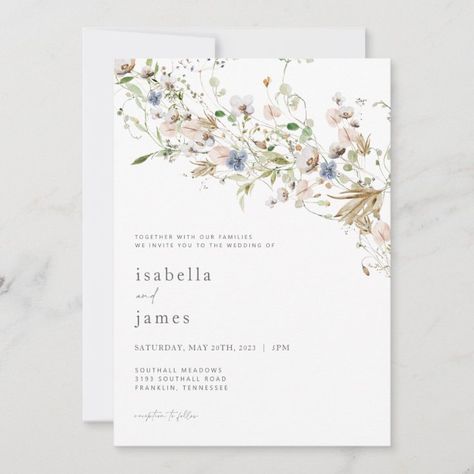 For the bride and groom who are looking for a nature theme with a romantic feel, wildflowers are a classic choice for your wedding invitation.

wedding invitation	downloadable wedding	invitation template	printable wedding	diy wedding invite	editable invitation	instant download	invite template	wildflower wedding	wildflower invite	floral wedding	floral invitation	pastel wedding Wedding Invatations, Wildflower Wedding Invitations, Watercolor Wildflowers, Spring Wedding Invitations, Wedding Anniversary Invitations, Modern Sans Serif, The Eden, Flower Wedding Invitation, Etsy Wedding Invitations