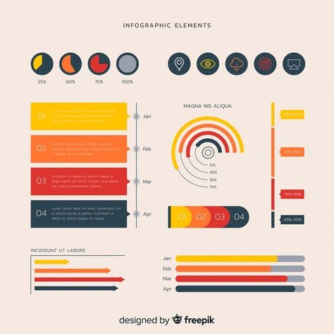 Flat infographic elements Free Vector | Free Vector #Freepik #freevector #infographic #arrow #design #circle Free Infographic Elements, Circle Graph, Multimedia Technology, Process Map, Infographic Elements, Creative Infographic, Waves Logo, Timeline Design, Dog Food Brands