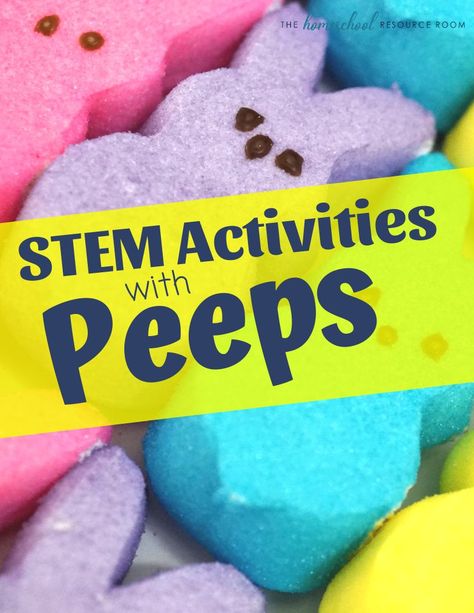 Easter STEM Activities: Peep Science Experiments Peeps Science Experiment, Easter Science Experiments, Easter Stem Activities, Spring Stem Activities, Easter Homeschool, Easter Stem, Easter Science, Easter Kindergarten, Stem Activities For Kids