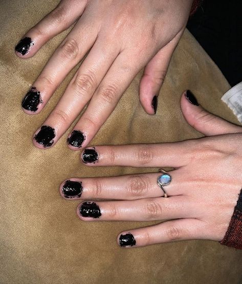 My brother tried painting his girlfriends nails. He says his technique is on point haha. What do you guys think? #nail #nailart #nails #beauty Painted Nails On Guys, Nail Fashion, Nail Paint, My Brother, Fashion Nails, Paw Print Tattoo, Bones, Im Not Perfect, Nail Art