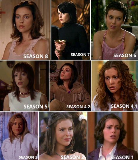 Charmed Phoebe Charmed Hairstyles, Charmed Aesthetic Tv Show, Charmed Tv Show Aesthetic, Charmed Tv Show Outfits, Phoebe Hairstyles, Charmed Aesthetic, Charmed Phoebe, Alyssa Milano Hair, Phoebe Charmed