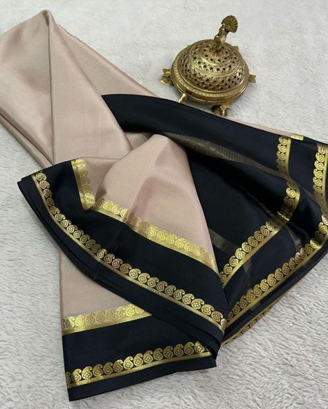 Premium quality semi mysore crepe silk saree with beautiful shiny plain body and contrast border with chit pallu with blouse now at just ❤️₹699+shipping For orders contact what's app no-9345417049 Mysore Crepe Silk Sarees, Mysore Silk Sarees, Mysore Silk Saree, Crepe Silk Sarees, Mysore Silk, Plain Saree, Traditional Indian Outfits, Mysore, What's App