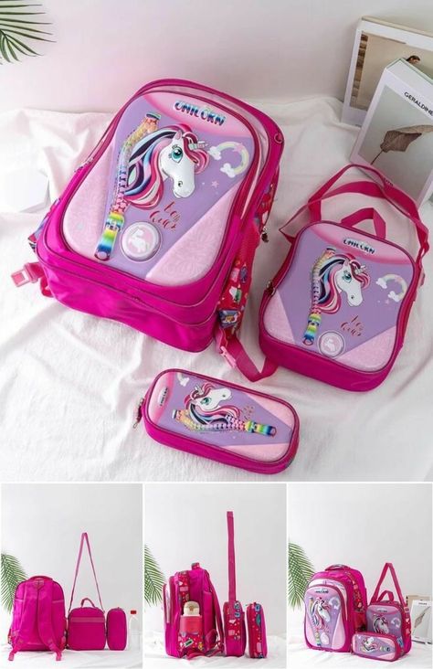 Uniqe design Kids bag Party Balloons Diy, School Lunch Bag, Stylish School Bags, Unicorn Backpack, Kids Bag, Bows Diy Ribbon, Lunch Food, Pattern Bag, Kids' Bag