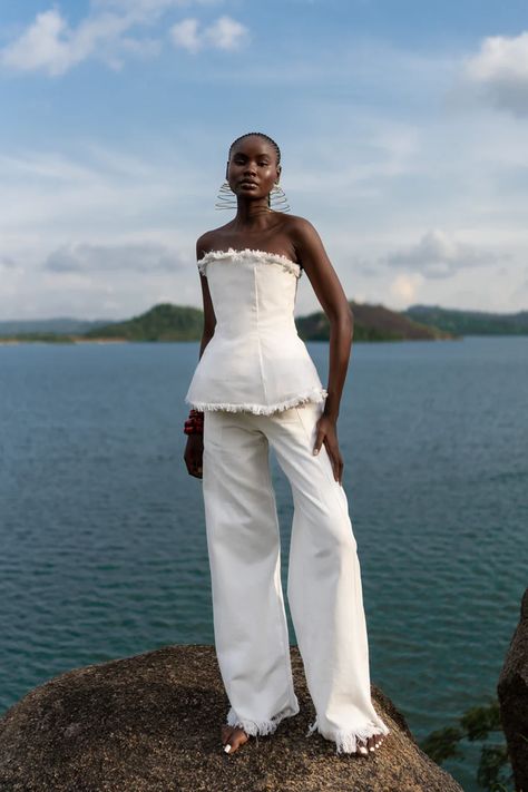 Paris Nye, White Wide Leg Trousers, Lagos Fashion Week, Wedding Wardrobe, Luxury Fashion Brands, Fasion Outfits, Kochi, Creative Direction, Staple Pieces