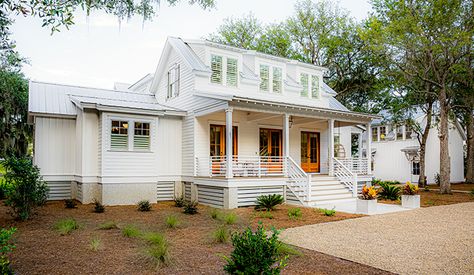 Cottage Floorplan, Artist Cottage, Village Cottage, Saint Simons Island, Lush Landscape, Best Places To Retire, Southern Cottage, Allison Ramsey, Homes Exterior